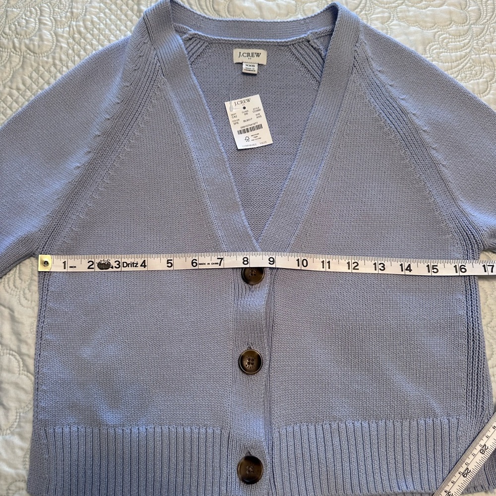 J. Crew Factory Women's Blue Cardigan Sweater XXS NWT - Picture 4 of 12